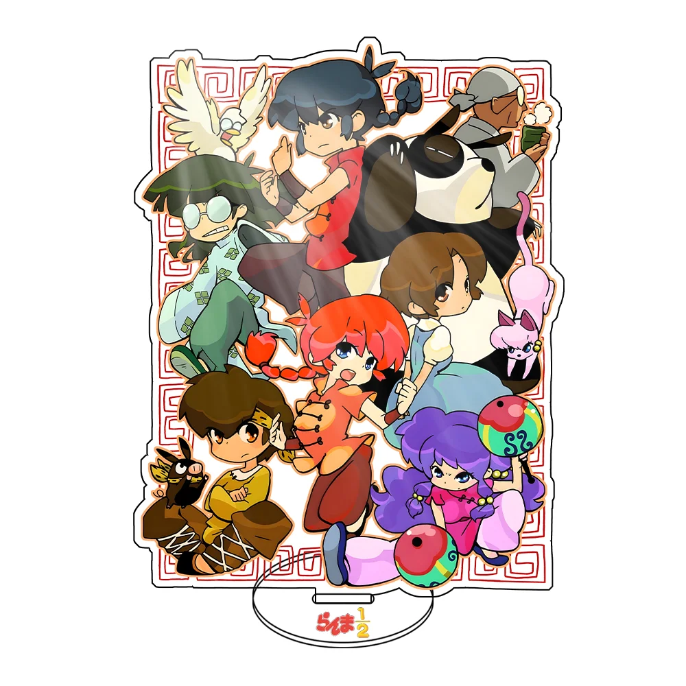 Ranma 1/2 Acrylic Stand Figure Tendou Akane Hibiki Ryoga Anime Model Plate Standing Signl Prop Fans Gifts