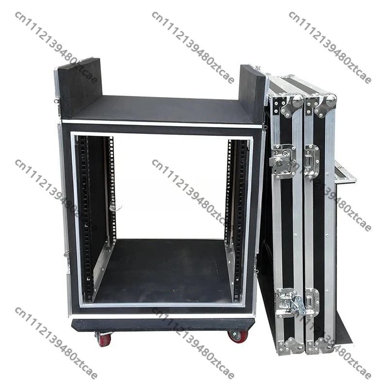 12U 16U Double Door Shockproof Audio Flight Rack Case, DJ Mixer Amplifier Sound Equipment Storage Protection Equipment - view 4