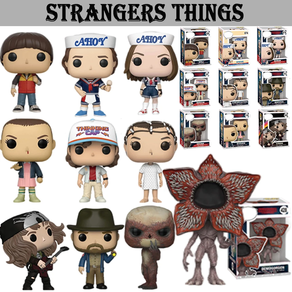 Anime Fremde Dinge Figur Vinyl Kleber Jungen Action Figur Cosplay Vinyl Ornament Figuren Spielzeug Kind Urlaub Geschenke Fans Geschenke