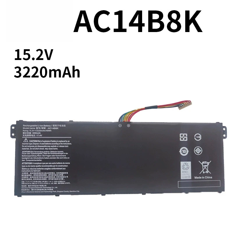 48Wh 15.2V battery AC14B8K AC14B3K battery lithium ion For Acer Aspire V3-371 V3-331 V5-122 ES1-511 battery