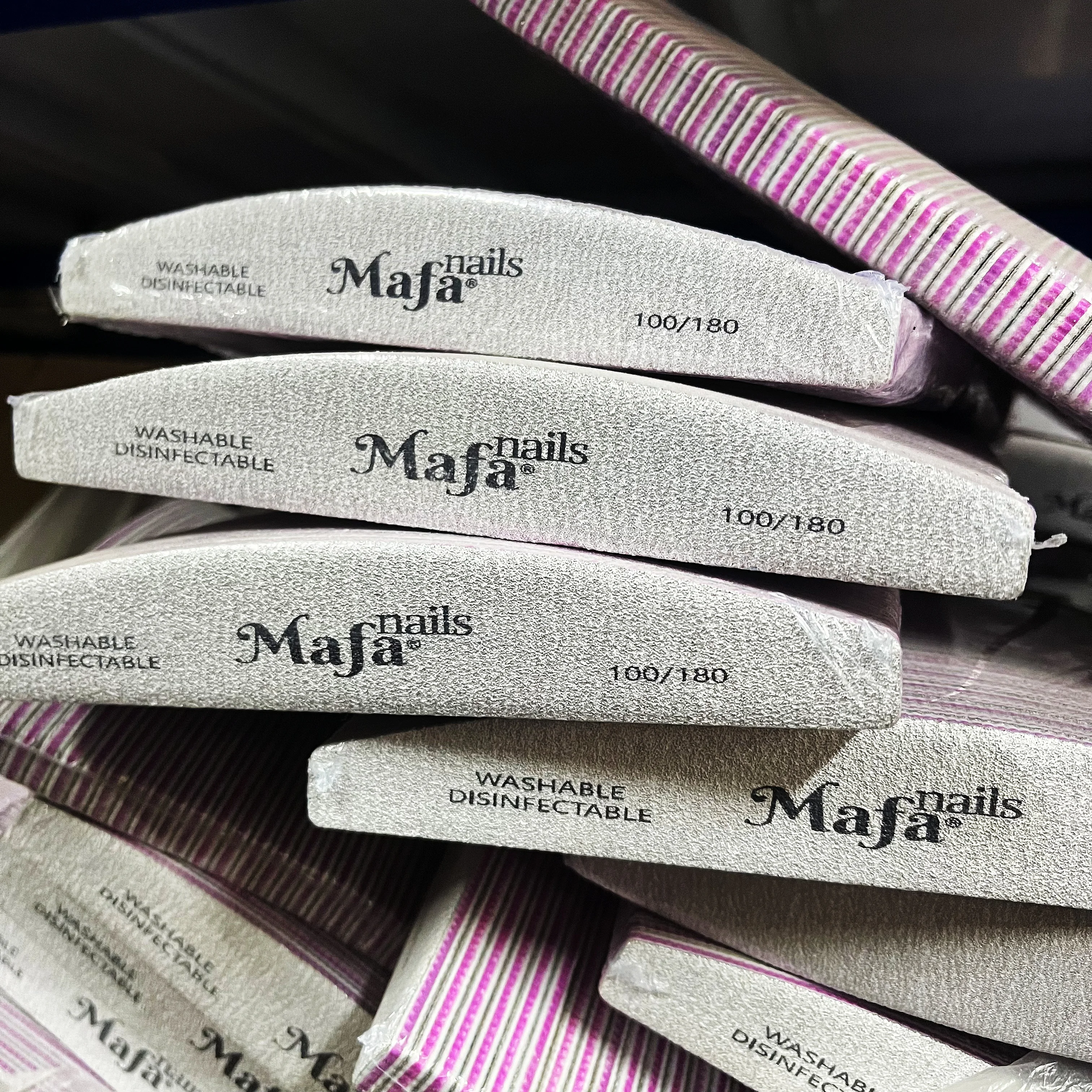 10pcs 100/180 Fingernail Block Buffer Files Double Sided Nail Polishing Files Sanding Strip Rubbing Strip Manicure Pedicure Tool