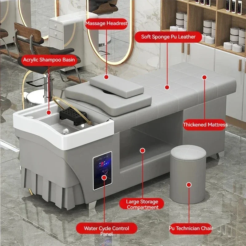 

Массажный стол, стулья для шампуня, циркуляция воды, насадка для душа, спа-кровать, тайский комфорт, массажер Barbeiro, мебель для красоты WKXF