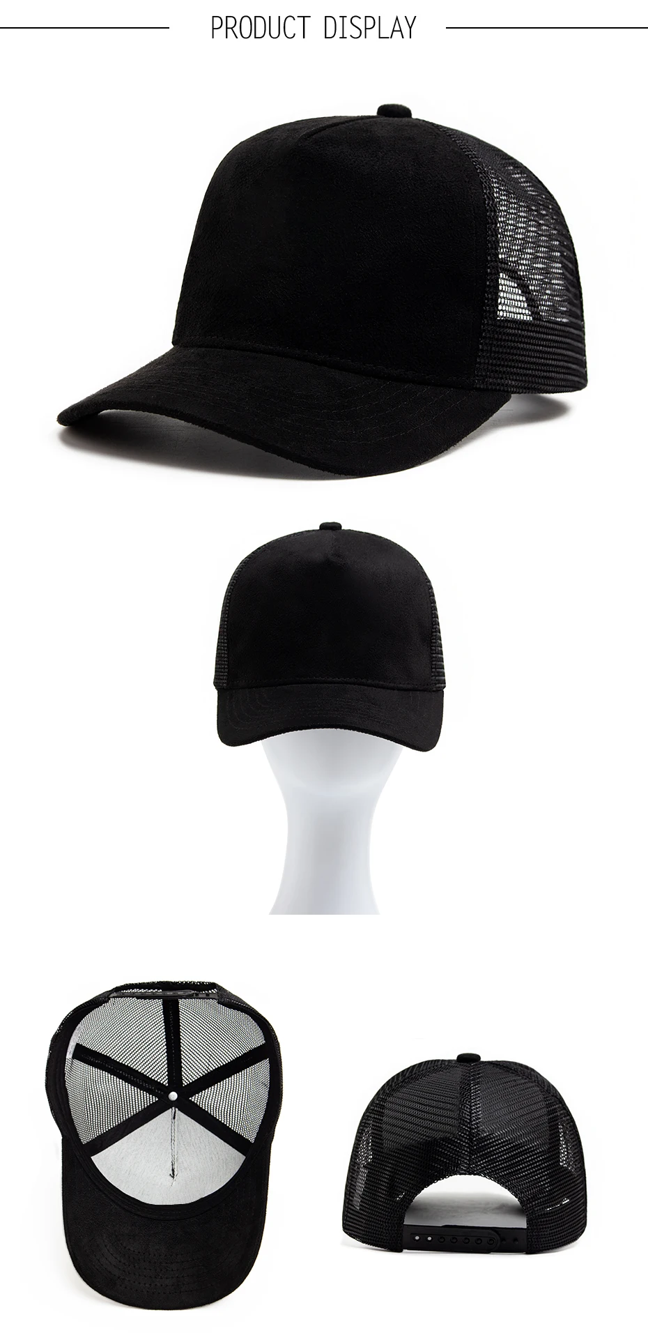 Neue Sommer Wildleder Trucker Hut Männer Mesh Baseball Cap Für Visier Sonne Mode Lässig Frauen Snapback Hip Hop Caps Unisex Einstellbar – Detail 4