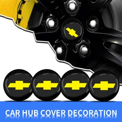 4Pcs 56mm Car Tyre Wheel Center Hub Cap Badge Sticker Accessories for Chevrolet Camaro Trax Blazer Cavalier Onix Aveo Silverado