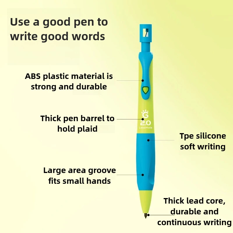 GRASP  for Kids Children Writing Practice 2.0mm Mechanical Pencil Set Posture Correction Anti-Break Lead Special School Supplies
