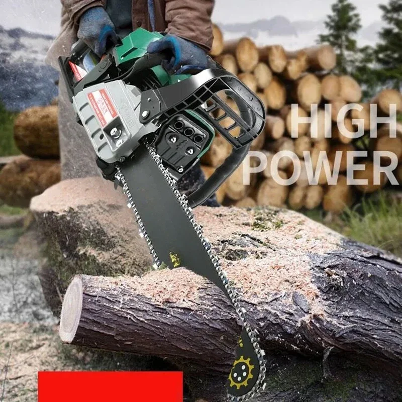 Untuk gergaji bensin berdaya tinggi 9900w, gergaji penebangan bensin, alat gergaji rantai impor