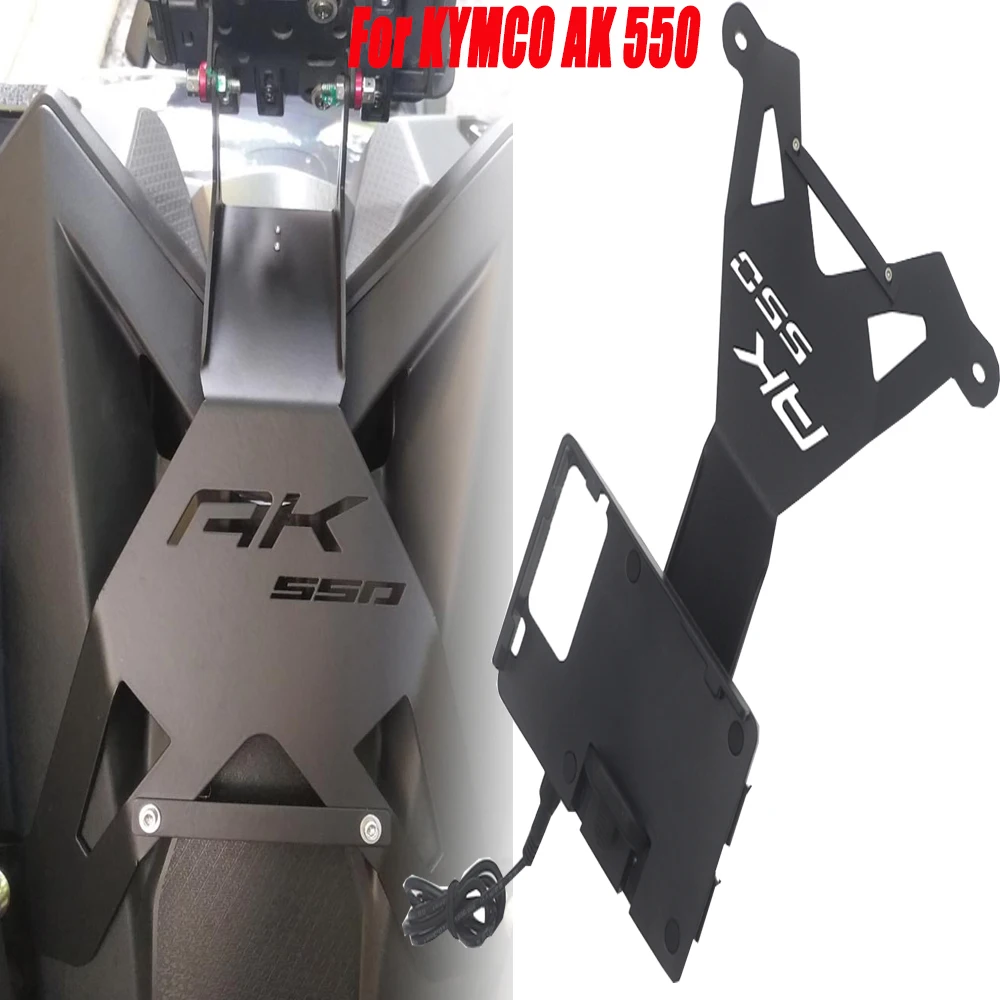 

New Motorcycle Front Mid Navigation Bracket GPS Mobile Phone Charging For KYMCO AK550 KYMCO