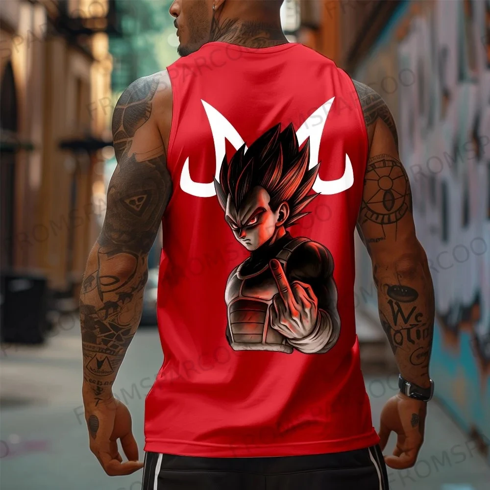

Dragon Ball Anime GOKU Peripheral Printed Tank Top for Men's Sports and Leisure, Loose Summer Fashion, Pure Cotton Tank Top