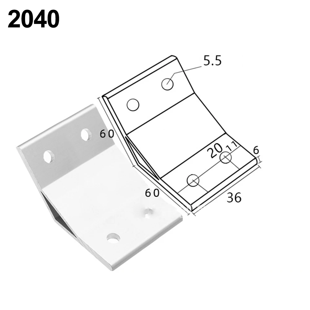 Connection Joint 135 Degree Angle Bracket Aluminum Bracket 2020/3030/4040 Series High Hardness Long-lasting Performance