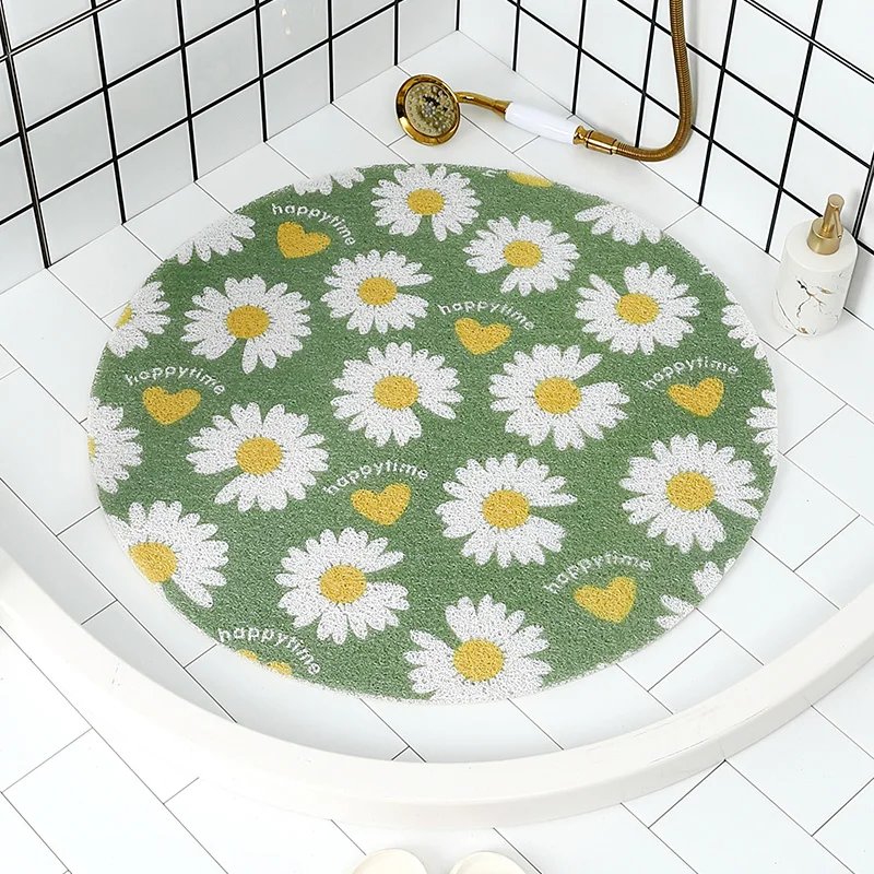 

Little Daisyround Household Non-Slip Mat Shower Room Hydrophobic Floor