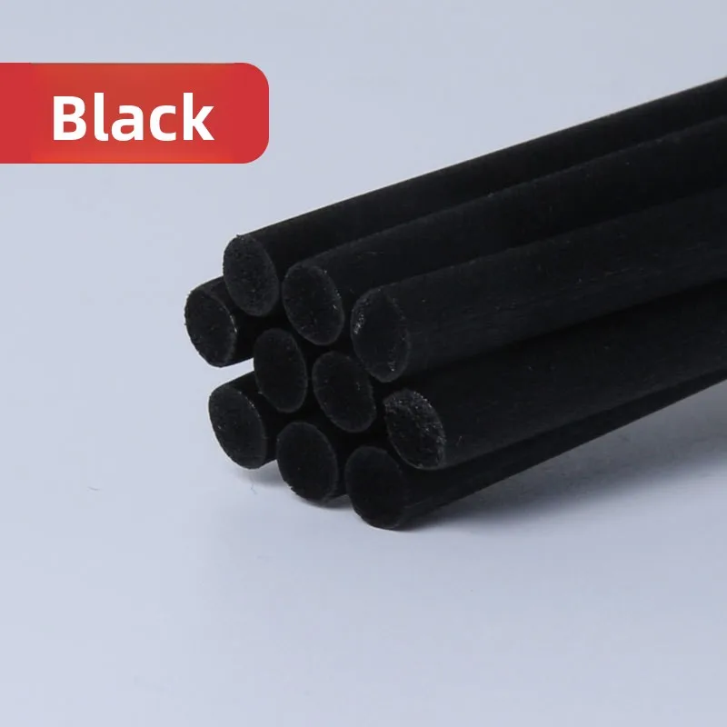 100 Pcs/Pack 3mm*20cm Diffuser Sticks , Fragrance Refill Black Fibre Reed Thick Diffuser Sticks for Diffuser Oils
