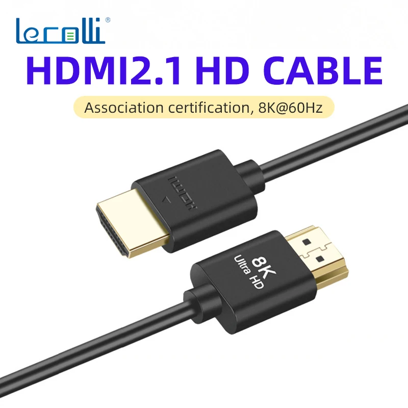 

Hdmi тонкий провод 8k ультра прозрачный производитель соединительный провод ТВ компьютерный проектор черный Hdmi2.1 провод Hd медный сердечник