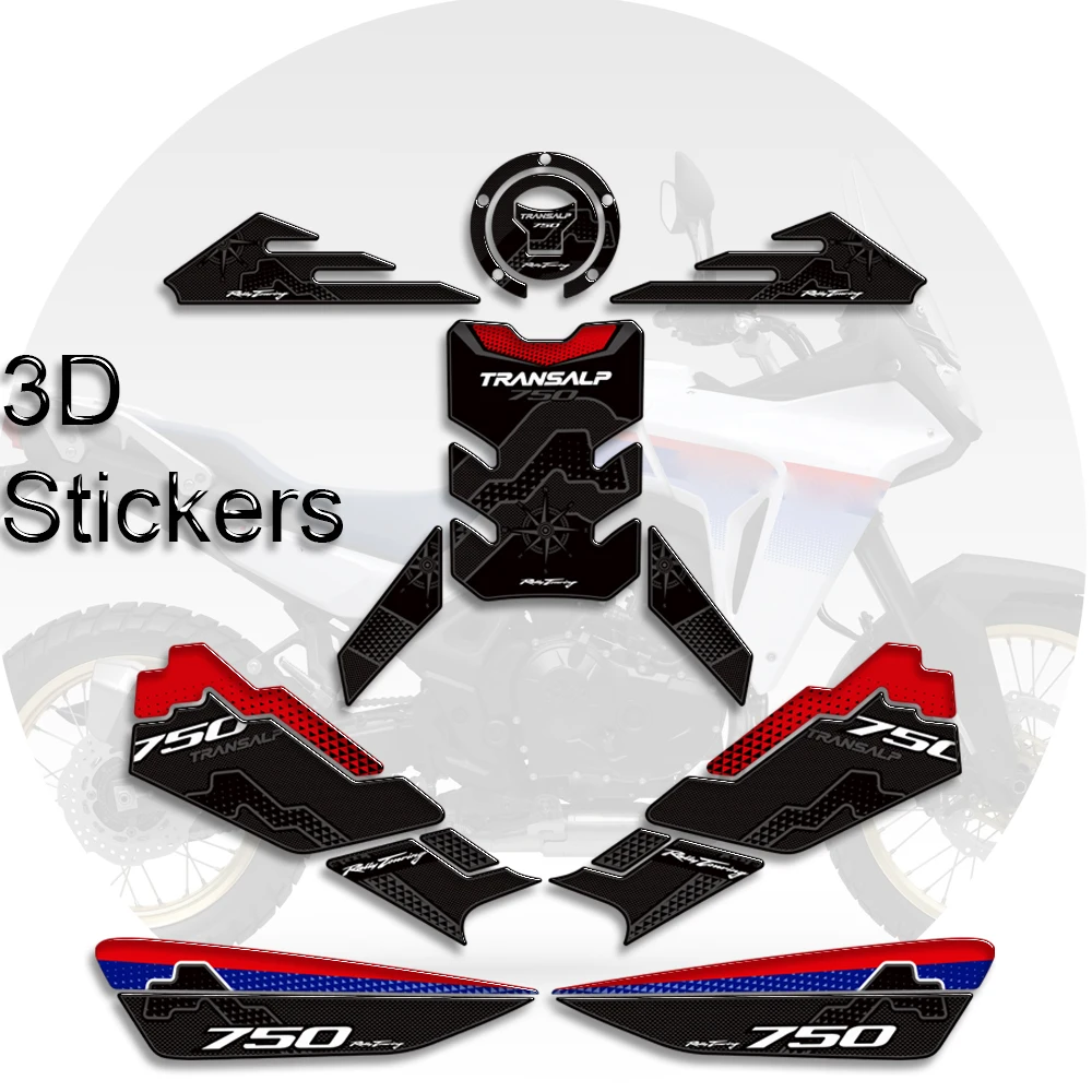 For Honda XL750 XL 750 Transalp 2023 Motorcycle Tank Knee Pad Grips Stickers Decals Protector Gas Fuel Oil Kit