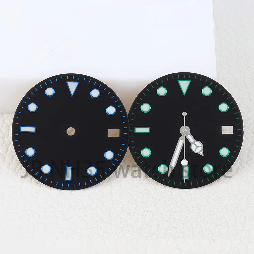 

NH35 Vintage 29MM Dial For NH35 NH36 Movement Green Luminous Dial Needles Pointer Fit Retro Submariner Case Watch Accessories