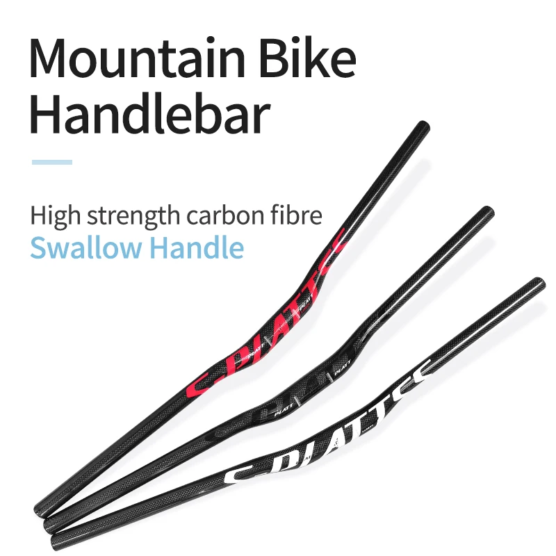 3K-Carbonfaser-Lenker für Mountainbike, Riser-Lenker, 720 mm, Rennrad-Lenker, ultraleicht, T700, Schwarz, H002A272 – Detail 1