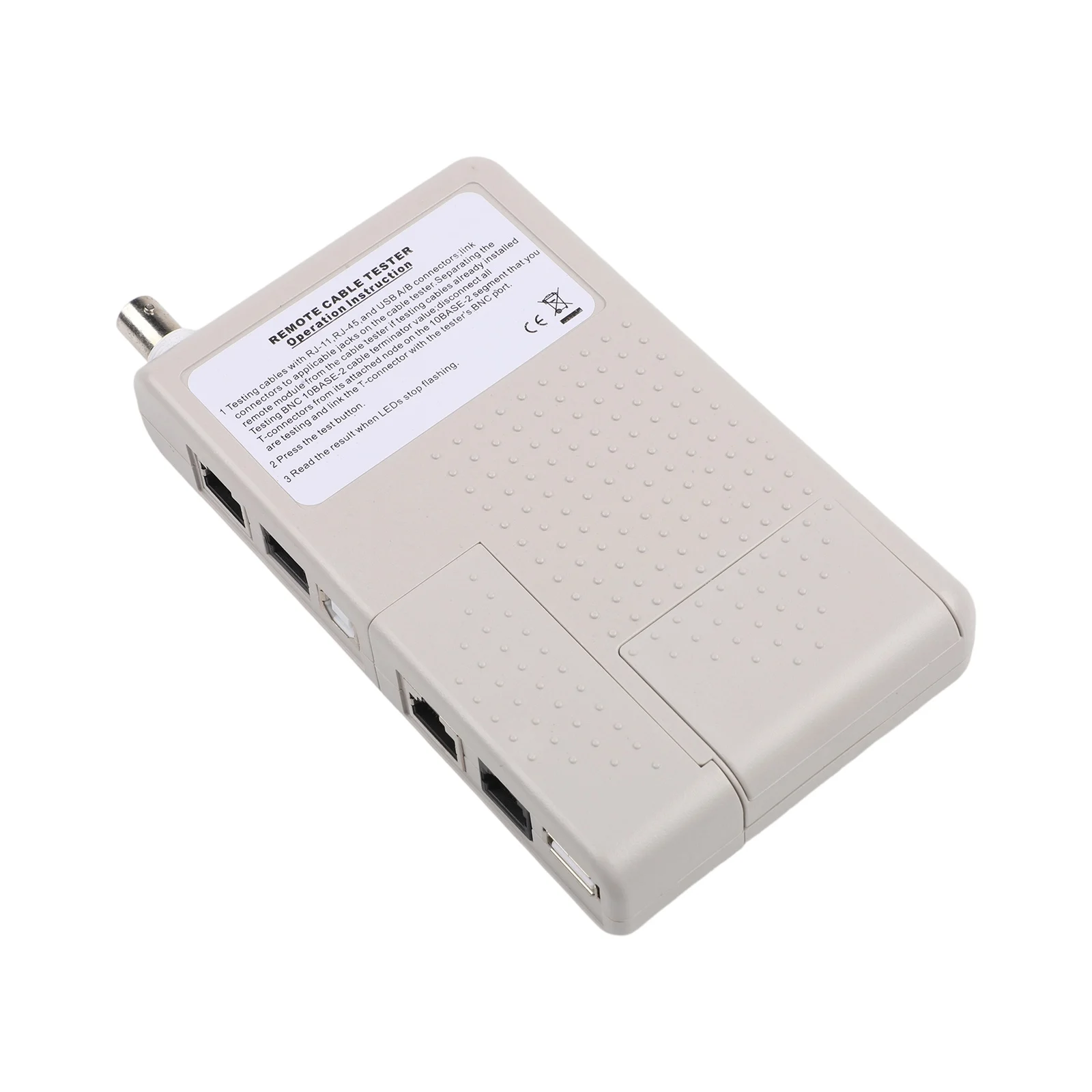 ETCSRJ11 Multi Function Cable Tester Tests RJ11 USB BNC with Ergonomic Design and Simple Button Operation for Easy Use