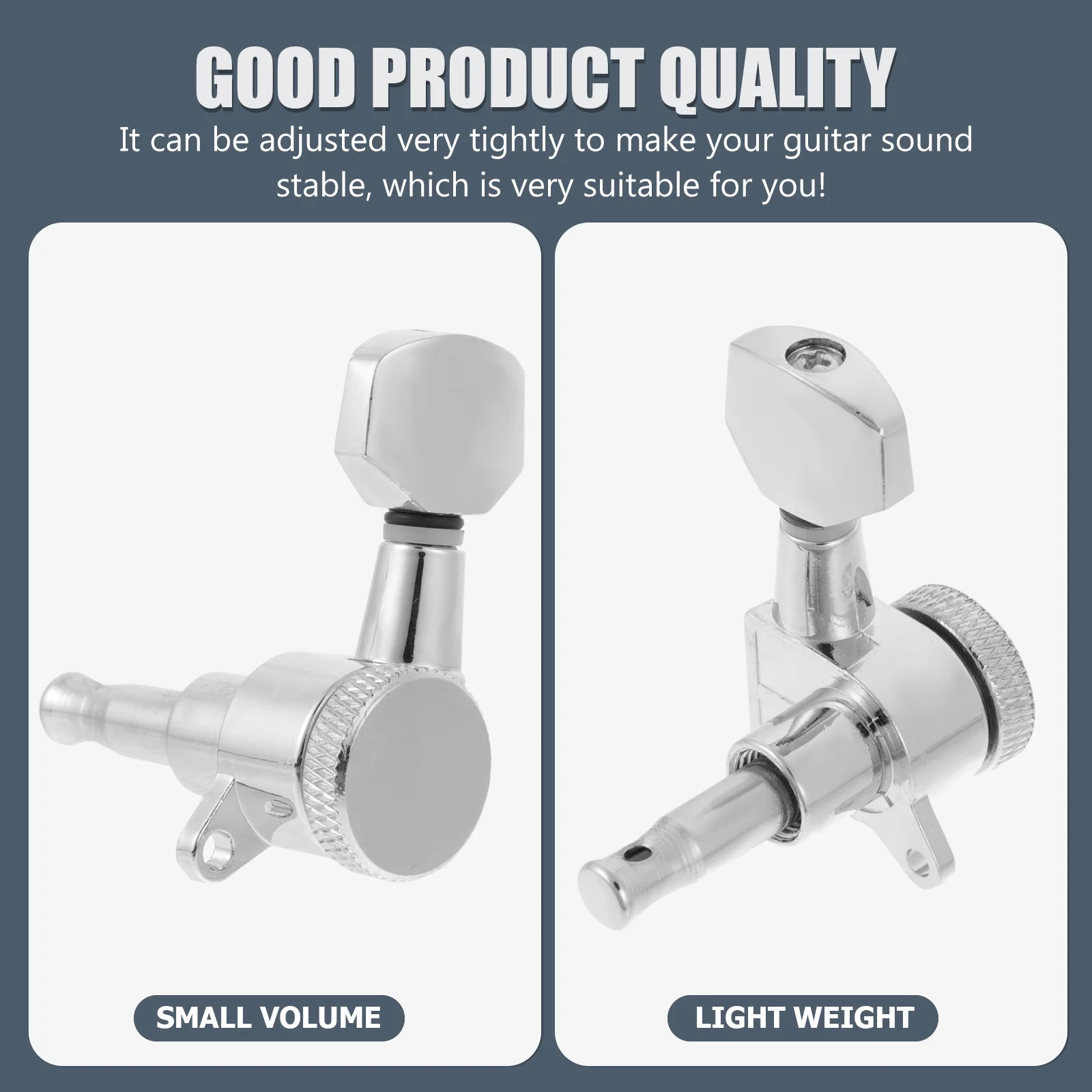 

6Pcs Guitar Tuning Knobs Strong Durability Practical Portable Design Improve Timbre Guitar Tuner String Tuner Alloy Tuning