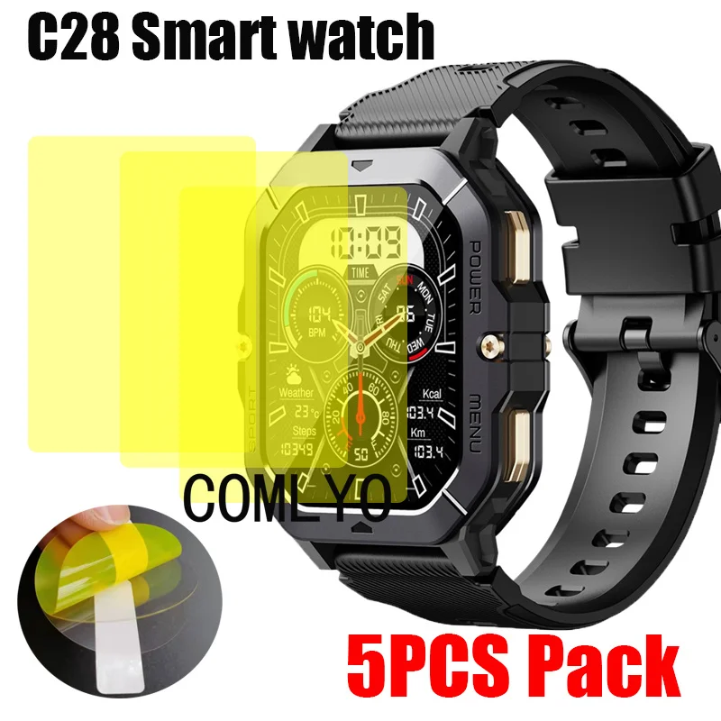 

5 шт./упаковка, ультратонкая Защитная пленка для смарт-часов C28