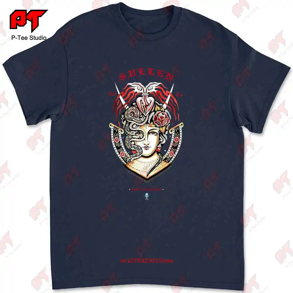 Sullen Hugo Carrasco Tattoo Artist Vampire Heart Snake Roses T-shirt K1AX