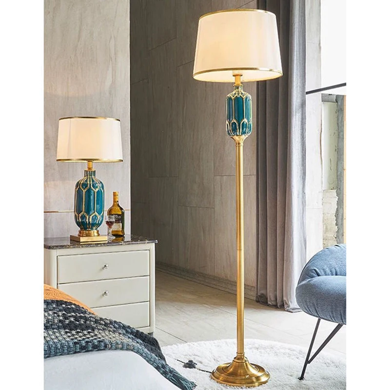 OUTELA Modern Ceramics Floor Lamps Standing LED Nordic Creative Fashion Table Light For Home Living Room Bedroom Decor