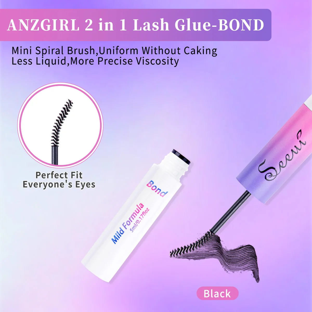 ISEEN Kit de extensión de pestañas DIY Kit de pestañas individuales con unión y sello de pestañas, pinzas para pestañas y removedor de pestañas