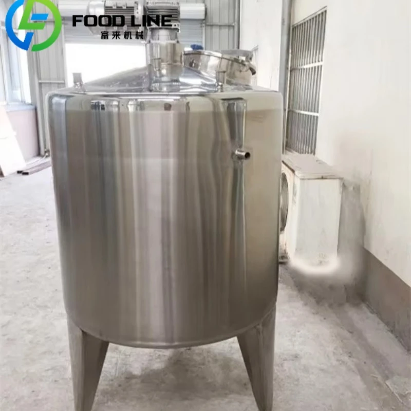 Industrial Milk Pasteurizing Tank Food Grade Stainless Steel Processing System with Controls