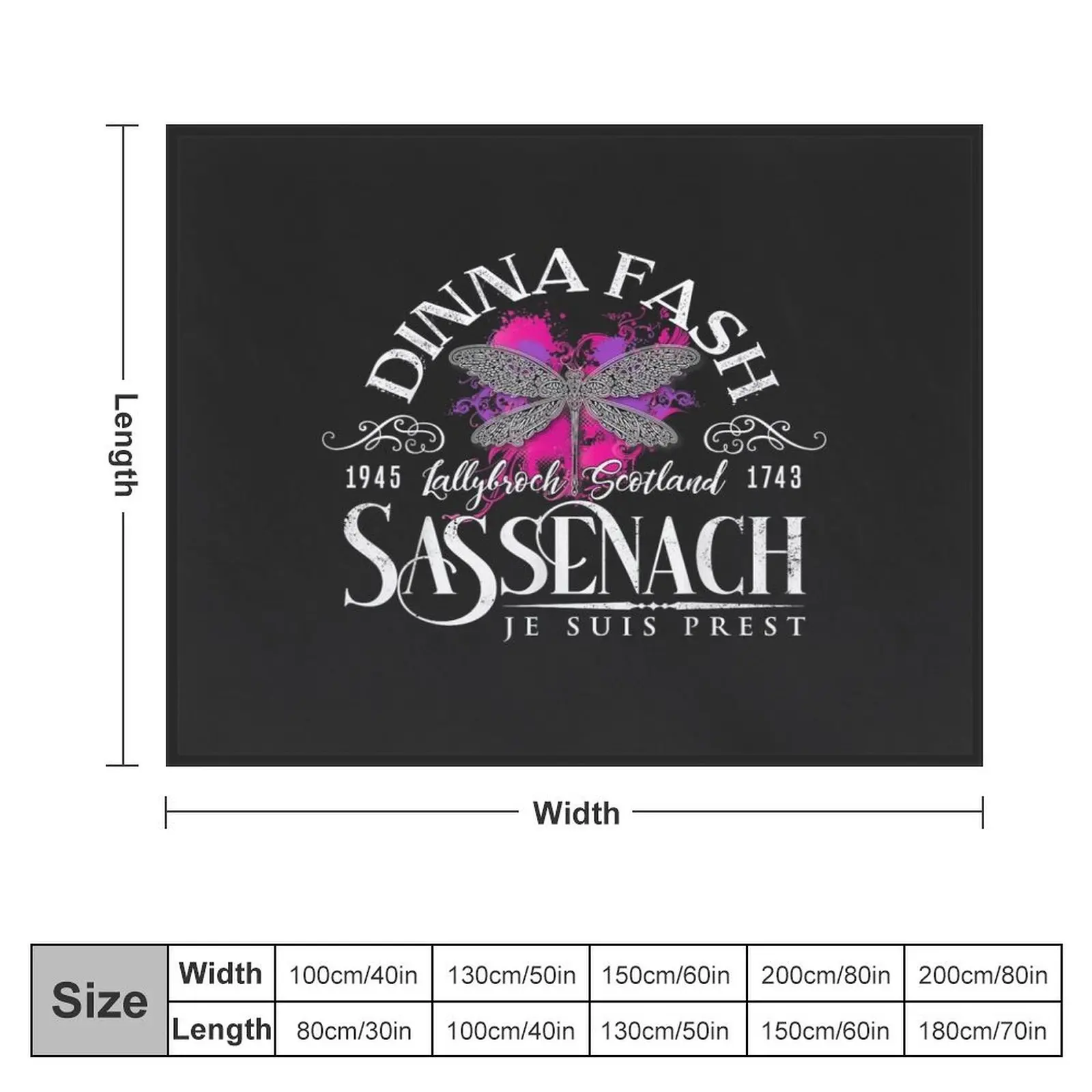 Dinna Fash SassenachDragonfly Outlander Color Splash TShirt19 Throw Blanket Soft Plush Plaid Winter beds Flannel Blankets