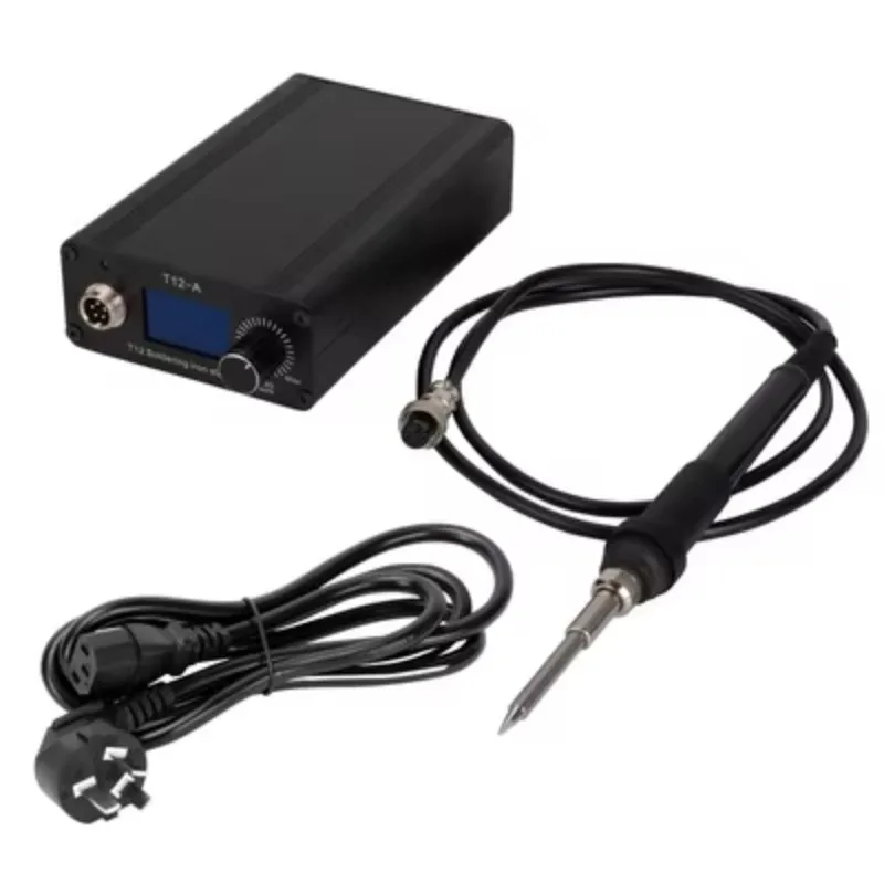 T12-A Digital Soldering Station, Constant Temperature Soldering Iron, OLED Display, Auto Sleep Function, Welding Repair Tool