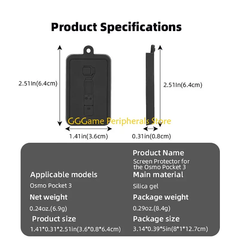 U55B Camera Screen Protector voor Pocket 3 Gimbal Camera Verbeter opname-ervaring