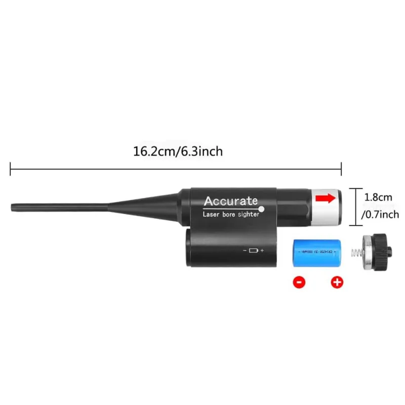 Laser Bore Sight with 18Adpaters from .177 .22 to 12GA  Caliber Boresighter Laser Collimator Sight with On Off Switch