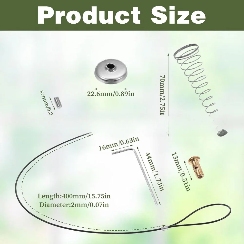 

Spring Loaded Opener As Shown Gate Cable Opener Rust Resistant Easy Pull Operation Adjustable Fit Modern Aesthetic