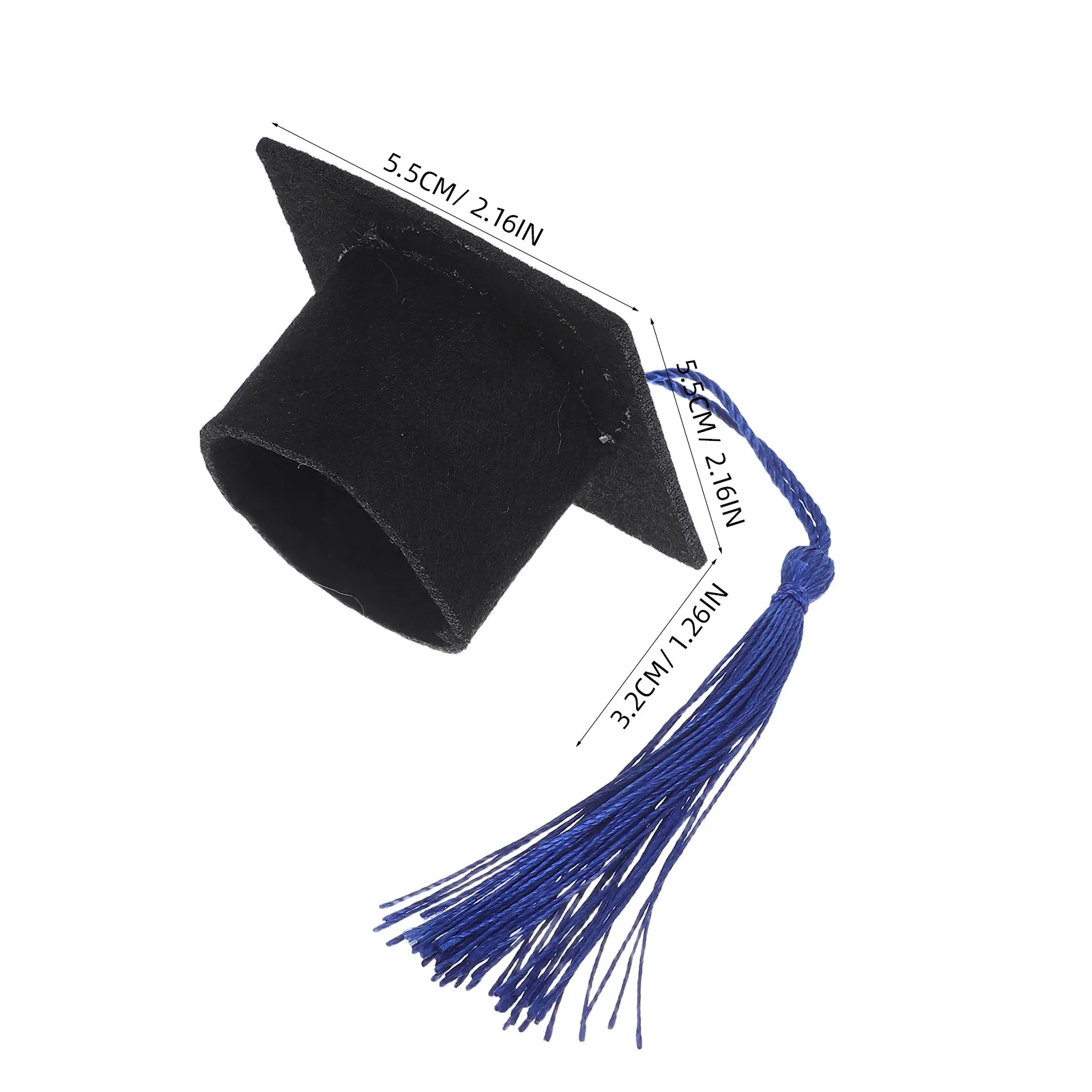 6Pcs Mini Doctoral Wine Bottle Caps Tassel Covers Graduation Party Decoration Holiday Wine Bottle Ornament Mini Doctoral Cap