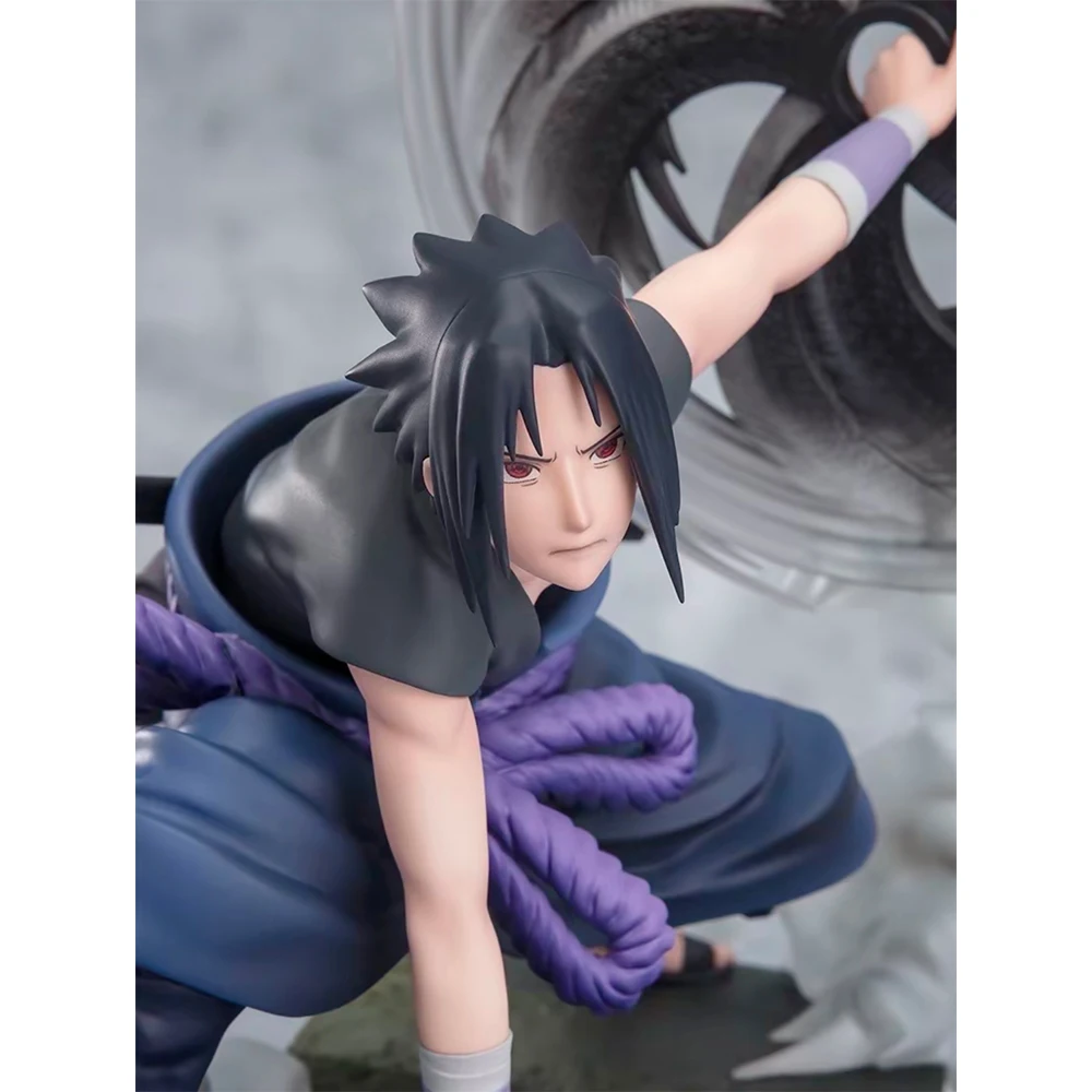 

100% Bandai 20CM Naruto Figuarts Zero Series Uchiha Sasuke Statues Collection Desk Decorate Model Kid's Toy Birthday Gifts