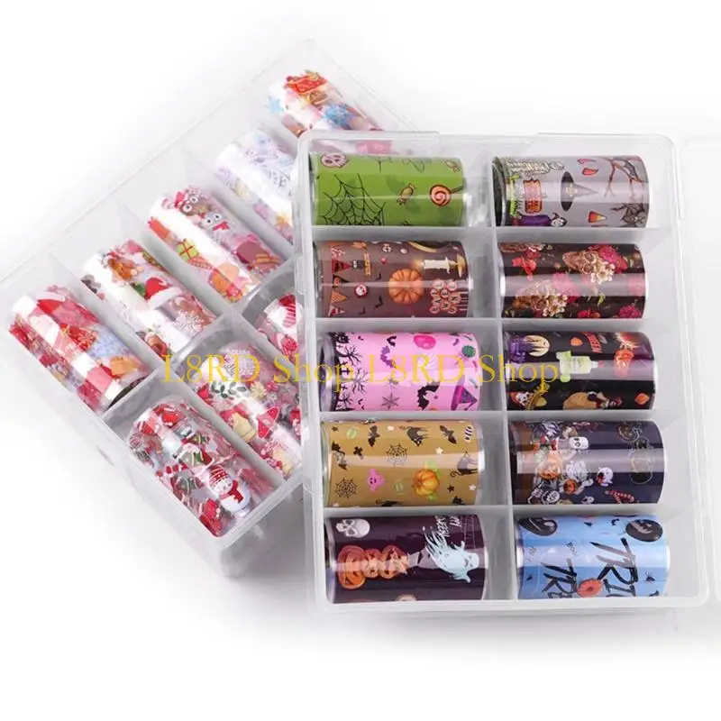 L8RD Manicure Decoration Transfer Stickers Christmas Halloween Sticker
