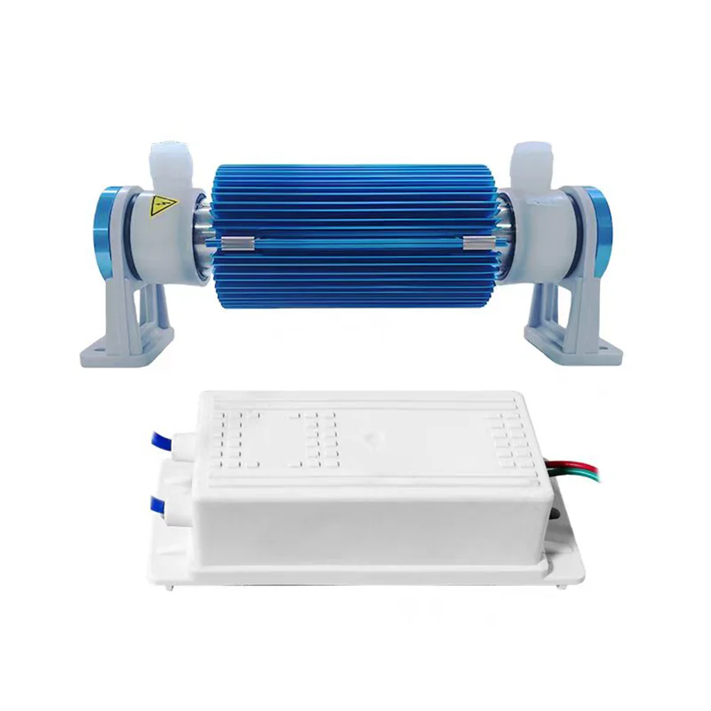 generateur-d'ozone-a-tube-10g-avec-alimentation-fonctionnement-continu-24-heures-electrodes-internes-et-externes-refroidi-par-air