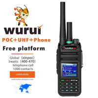 Wurui 918 global-ptt POC UHF Phone 4g walkie talkie Two-way radio radios ham station telephone Mobile long range 100 km distance