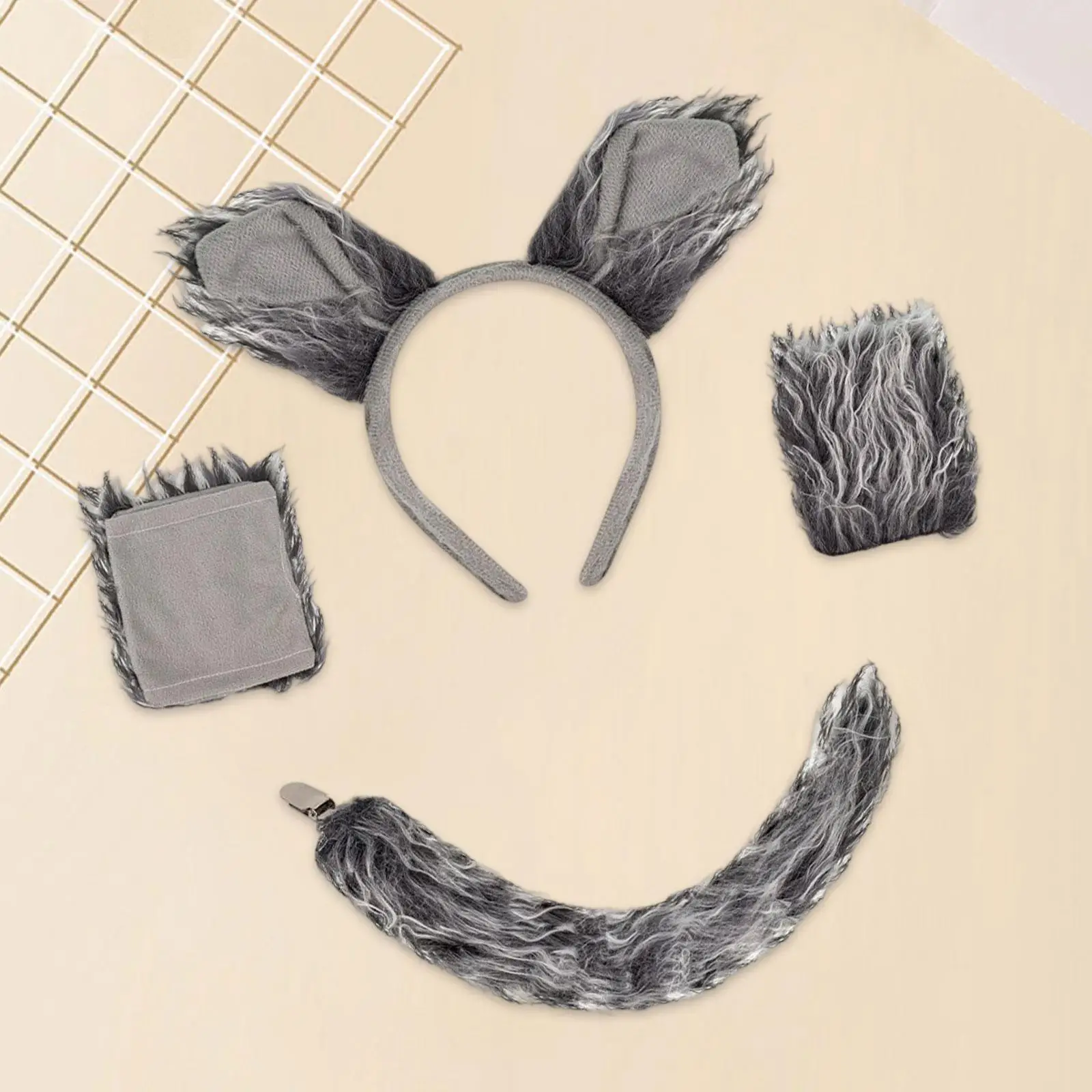 

Wolf Costume Role Play Cosplay Fancy Party Gloves Halloween Cosplay Ears Headband for Kids Girls Children Adults Supplies