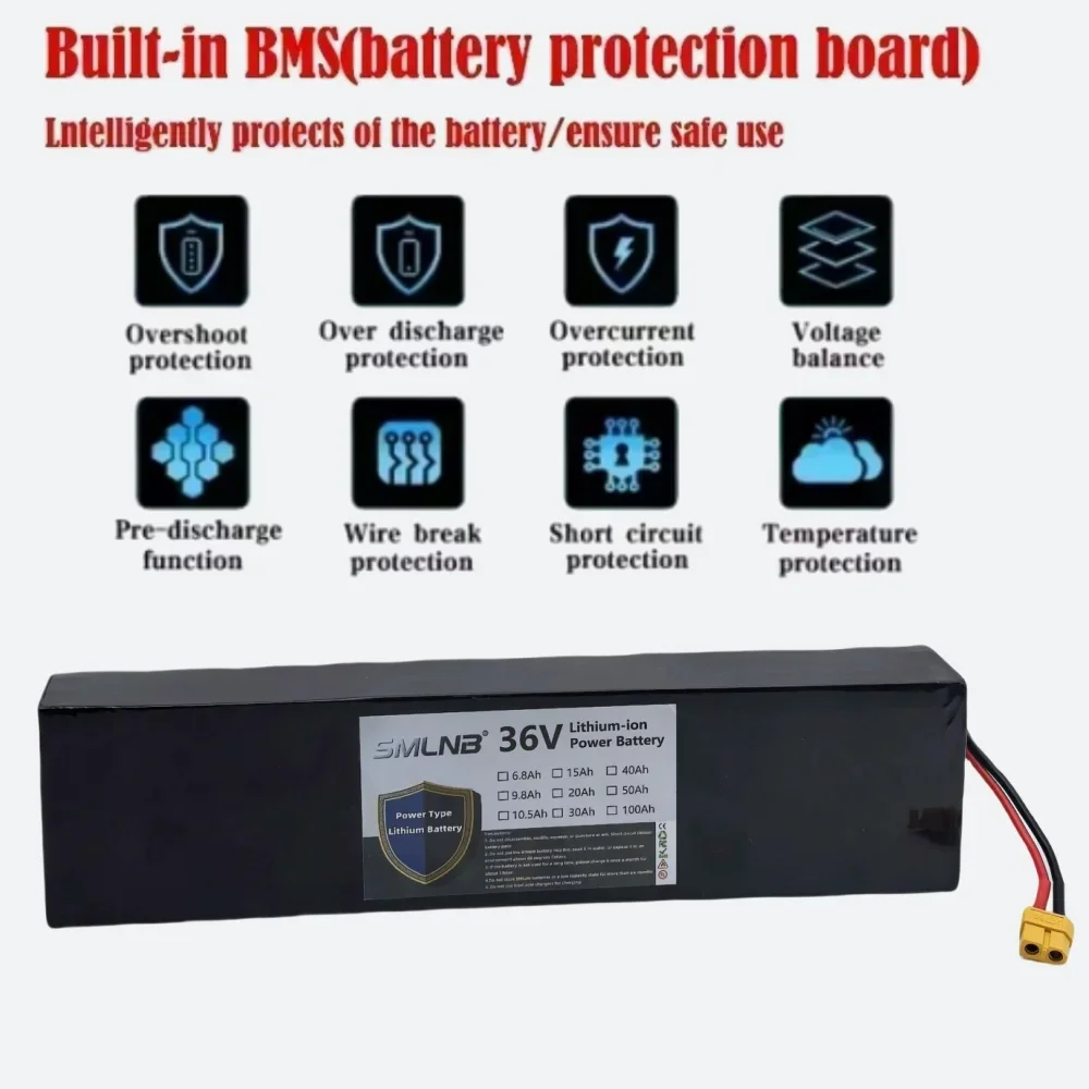 

36V 9.8AH 18650 10S3P Suitable for Kugoo S1, S2, S3 electric scooter lithium battery Built-in BMS