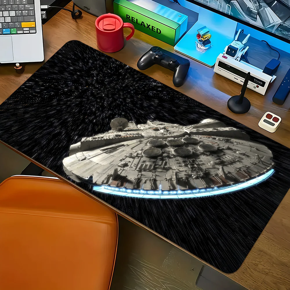 Space Spacecraft Astronaut Universe Mauspad, rutschfest, verdickt, großes Schreib-Lockedge-Mauspad für Büro, Studenten, Gaming-Kissen