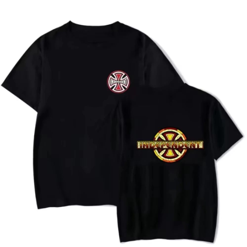 

2025 Independent American Street Short-sleeved T-shirt Skateboard T-shirt Round-neck Short-sleeved Shirt for Men and Women