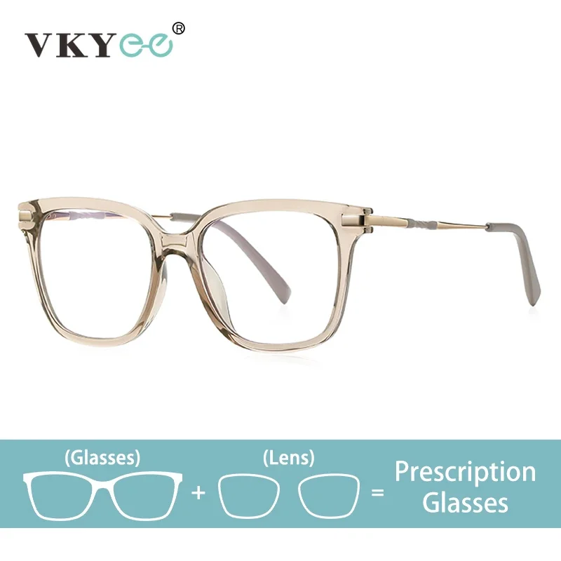 VKYEE Personalized Geometric Design Progressive Multifocal Photochromic Eyewear Blue Light Protection Customizable Prescription