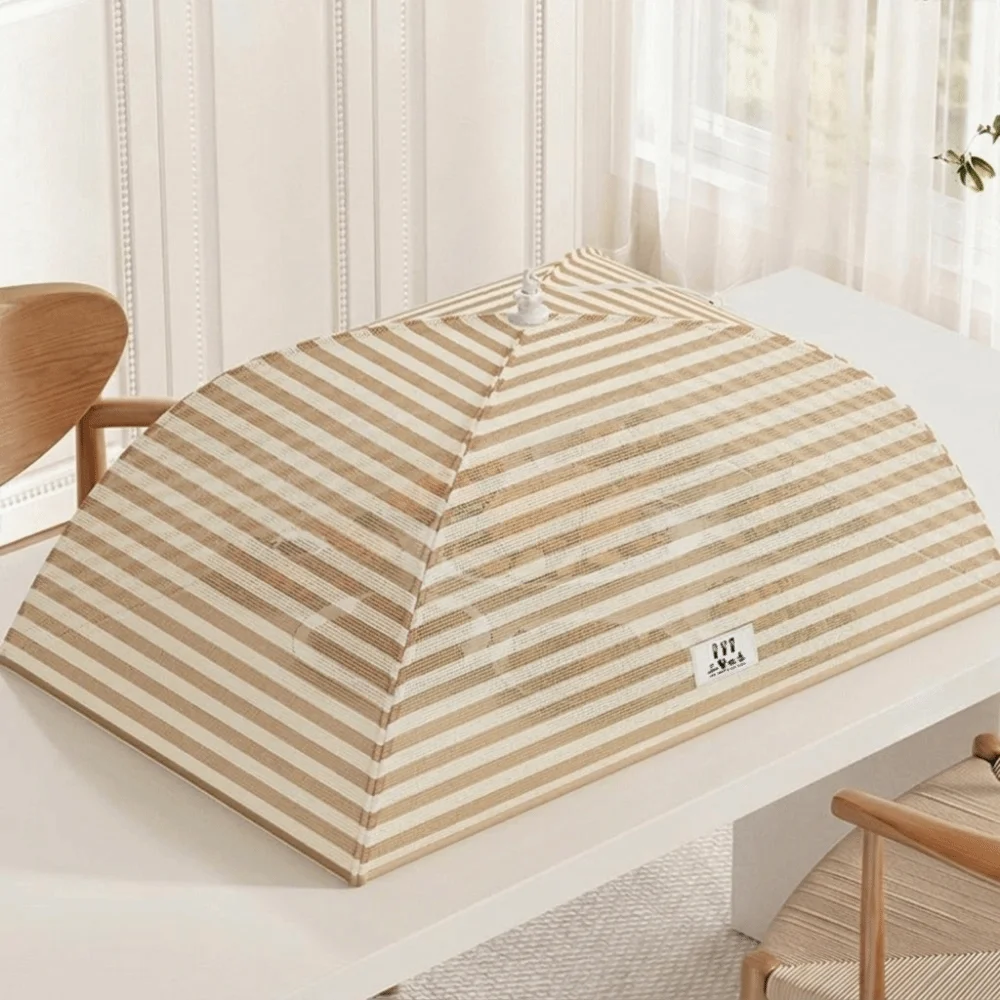 Umbrella-Style Mesh Food Cover Folding Insect-proof Dish Covers Breathable Dust-proof Food Preservation Cover Meal Cover