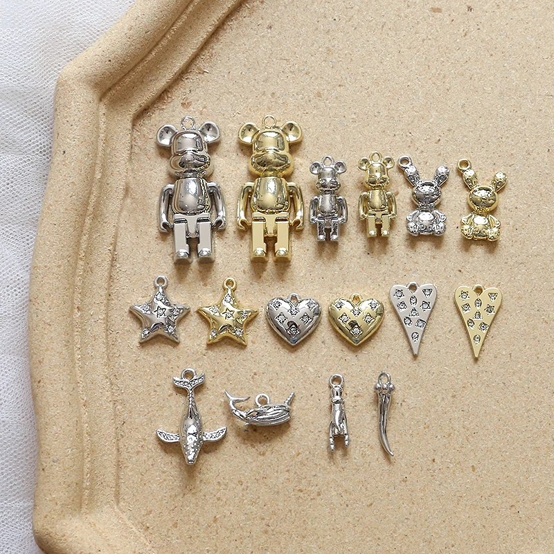 

1 шт. белый K-цвет медведь Дельфин автомобиль ракета панк кулон Сделай Сам ювелирные изделия серьги ожерелье браслет аксессуары Подвески