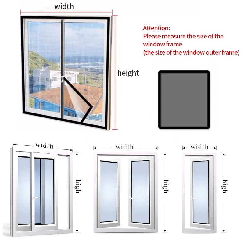 Self-adhesive zipper mosquito net,anti-mosquito net anti-mosquito window screen mosquitera，Mosquito nets for windows，Summer，mesh