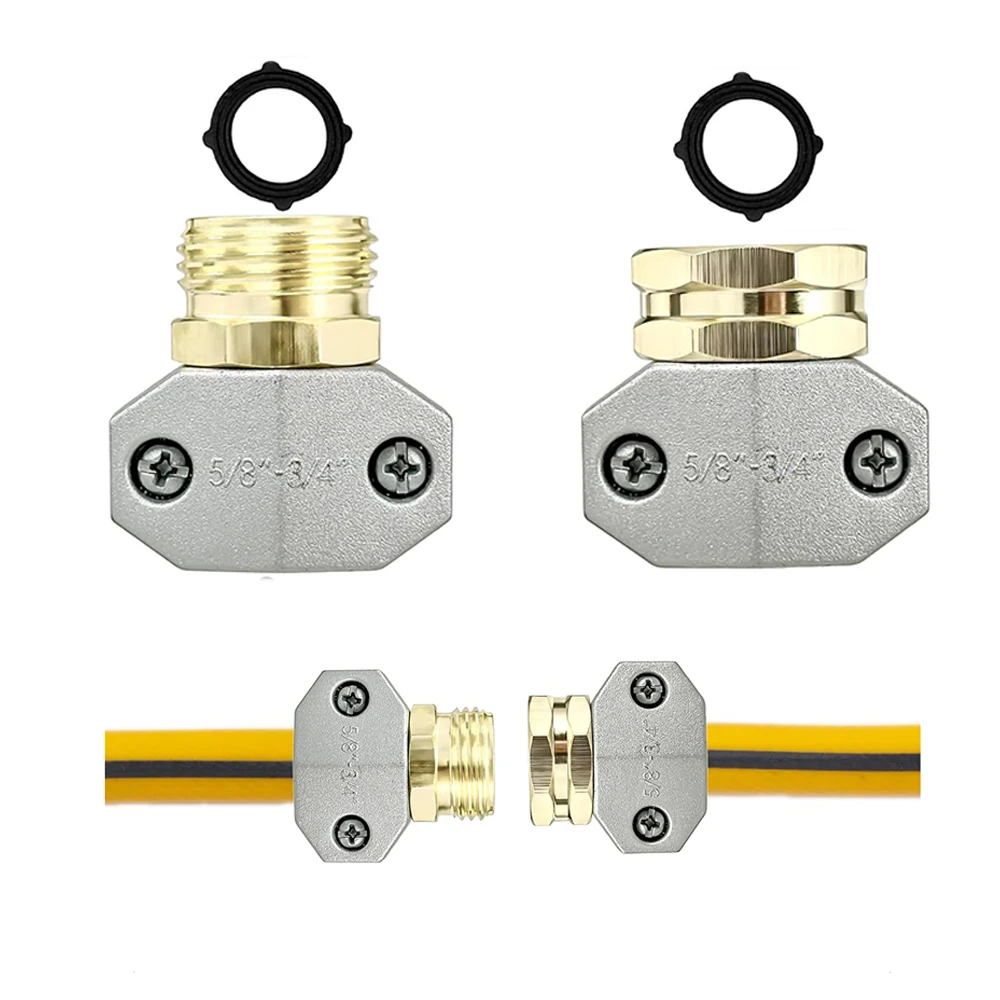 Garden Hose Repair Kit, Garden Water Pipe Connector, Water Pipe Joint Fastener, Male and female head set