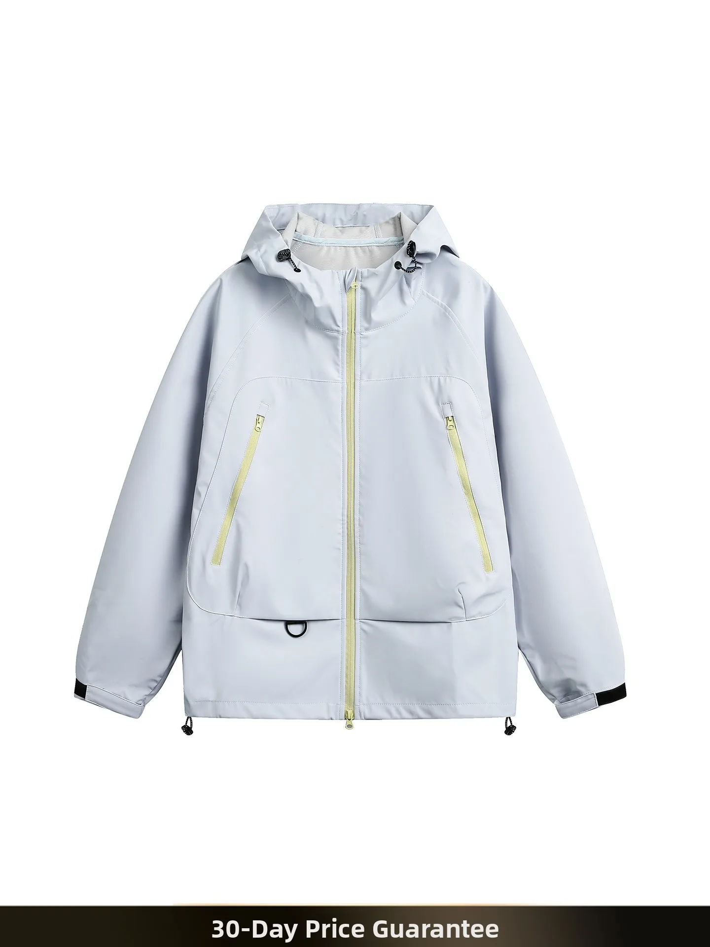 

Американская ретро-куртка с капюшоном и двойной молнией для мужчин и женщин, молодежная, ветрозащитная, для активного отдыха