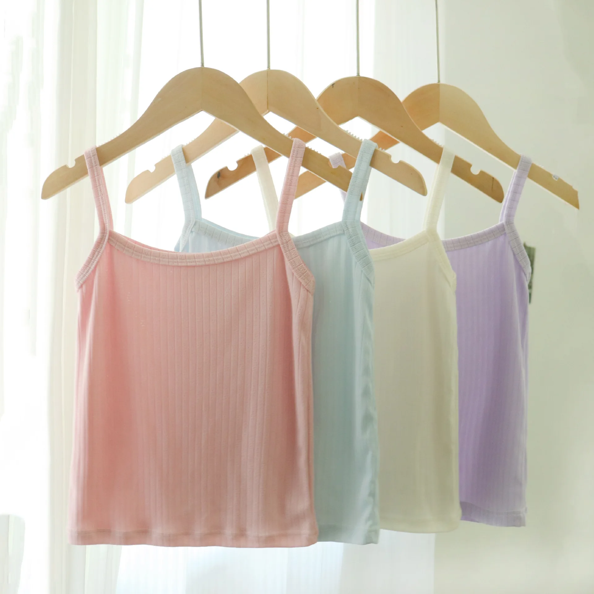 

Children's Camisole Vest with Candy Colored Soft and Comfortable Girls' Sleeveless Top Girl's Outer Wear Small Camisole Vest