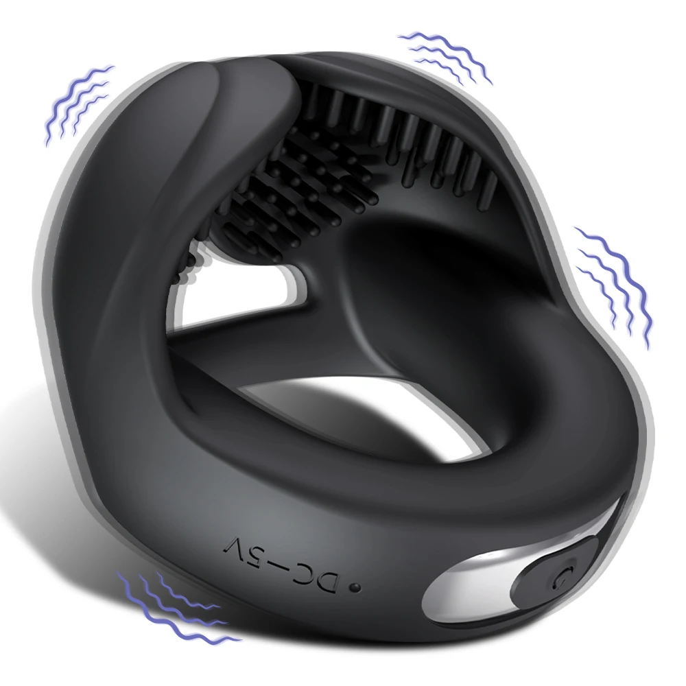 Male Vibrating Cock Ring Sex Toys for Men Penis Ring Vibrator 10 Vibrations  for Testicle Stimulator Adult Products for Men 18