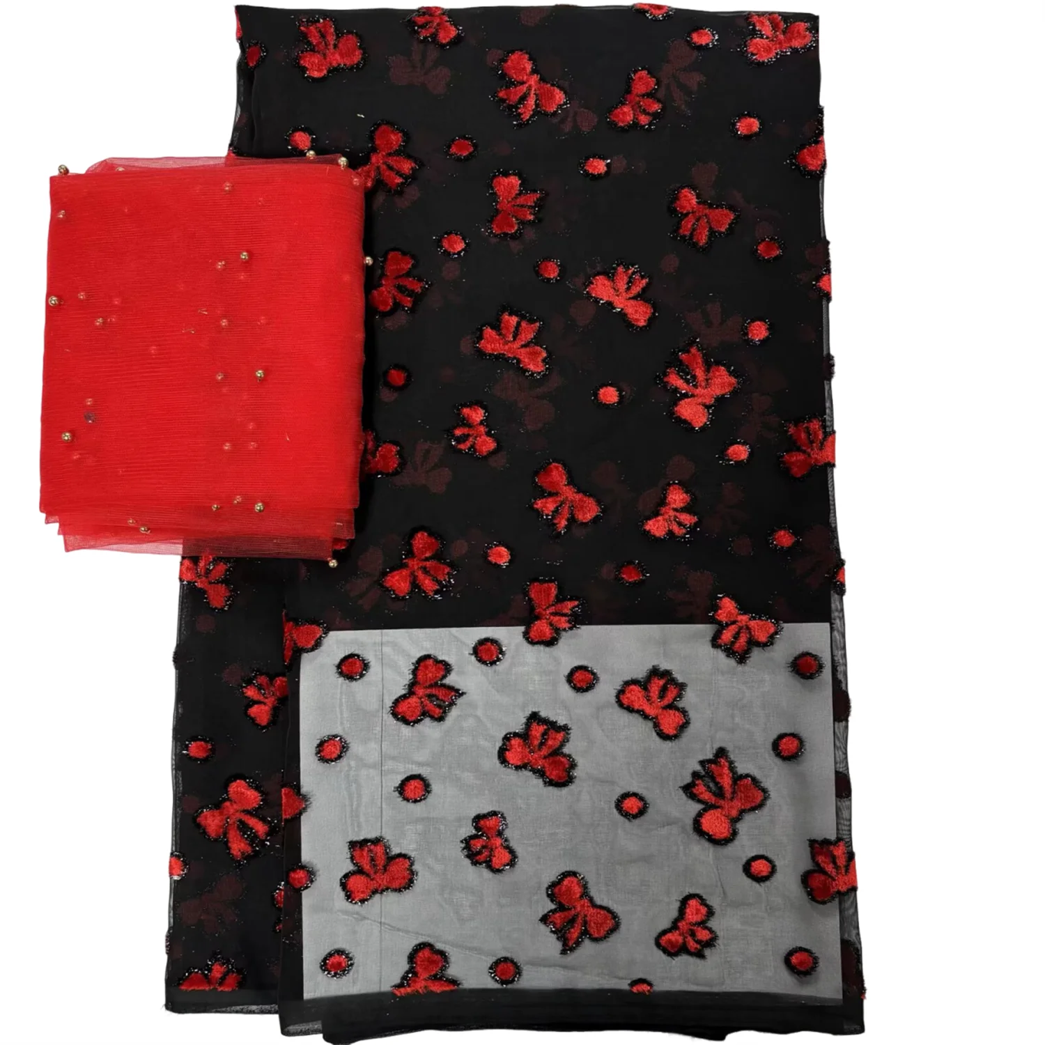 

New African Velvet Brocade Lace Fabric 2025 New Design Nigerian Jacquard Lace Fabric Organza Lace For Evening Party Women Dress