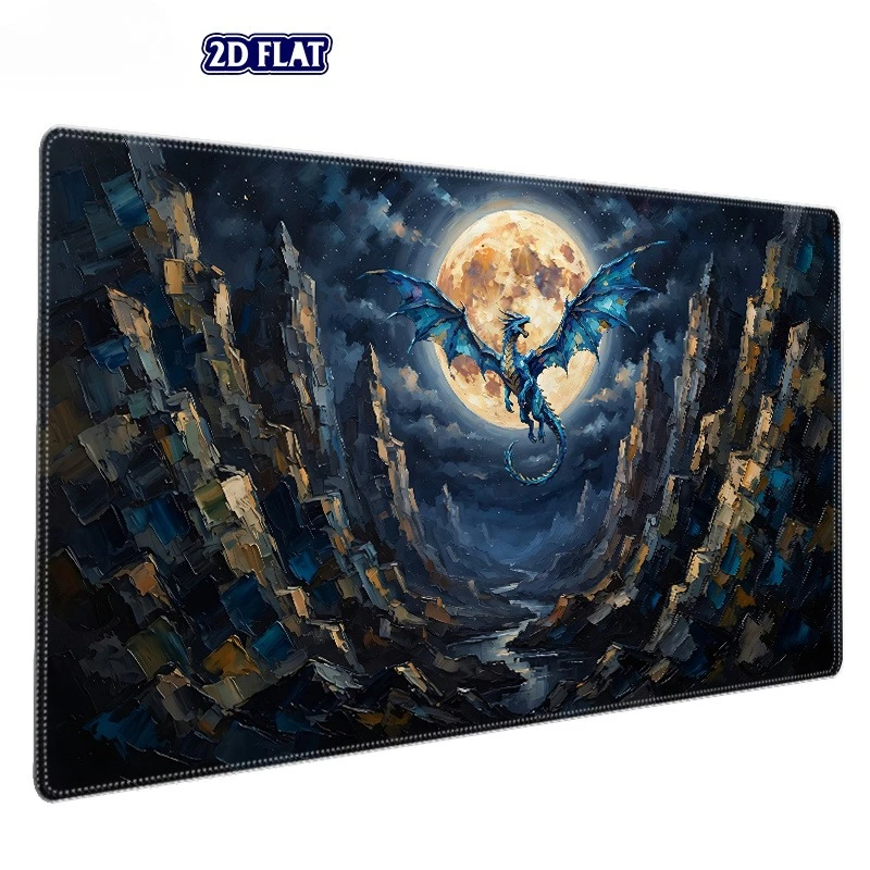 44/5000 TCG/CCG game mat, compatible with TCG/CCG card games, suitable for trading card battle tables, dark dragon moon table